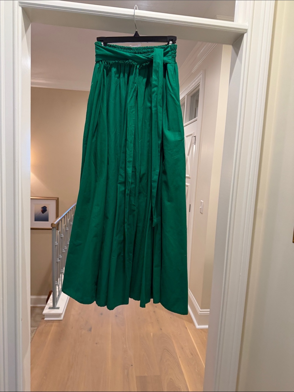 Green Maxi Skirt with Tie Waist(bw)